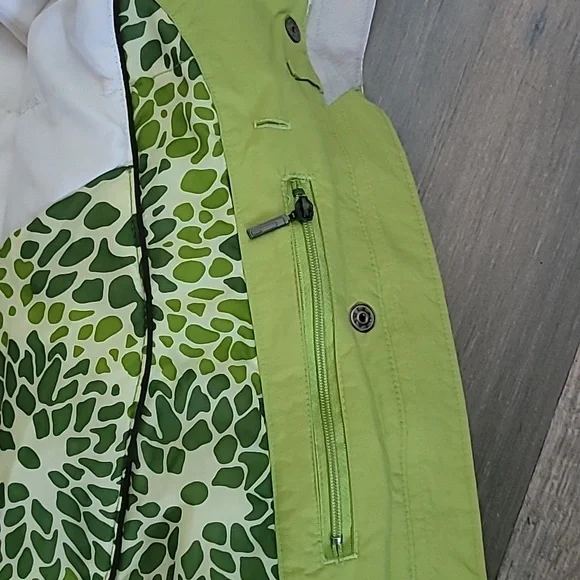 Columbia Green & Black Ski Coat Size Large Nice & Thick - Picture 8 of 9
